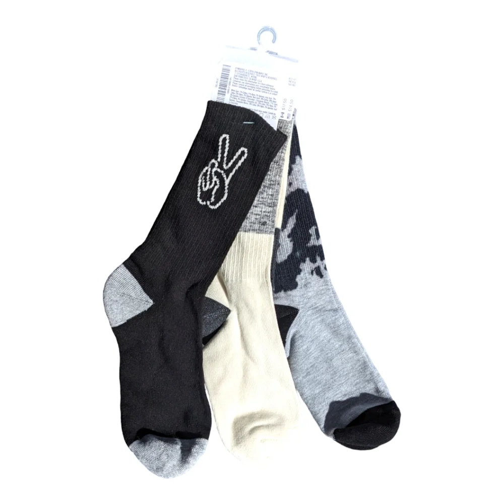 Gymboree Boys ✌️,Tie Dye,Mixmatch Black/Grey/Natural Socks (3) Pair